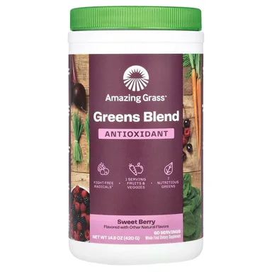 Фото товара: Зеленый комплекс Amazing Grass Antioxidant, Sweet Berry, 420 г