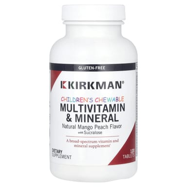 Мультивитаминно-минеральный комплекс Kirkman Labs Children's Chewable Natural Mango Peach, 120 таблеток