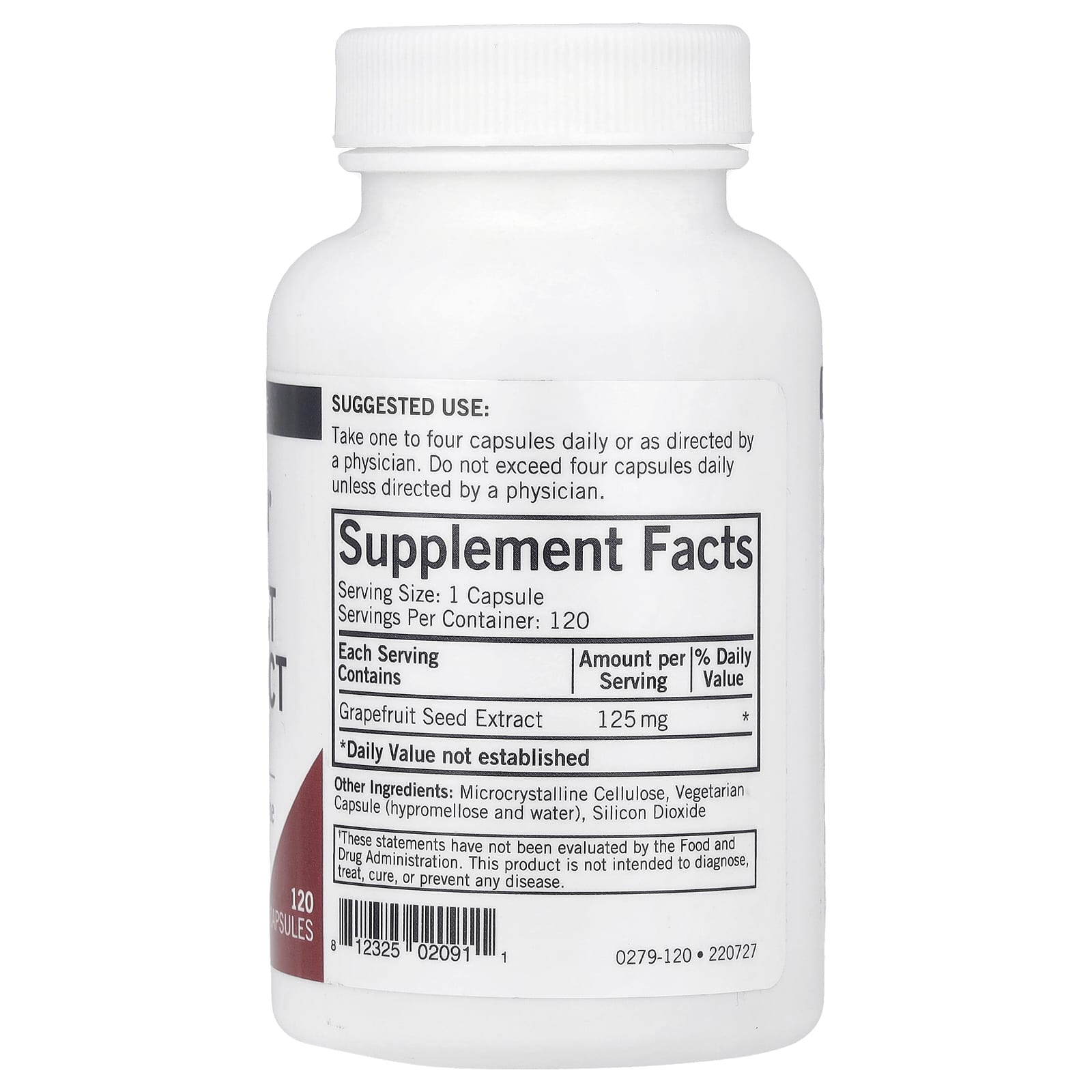 Экстракт семян грейпфрута Kirkman Labs, вкус Grapefruit Seed Extract, 125 мг, 120 капсул — фото 2