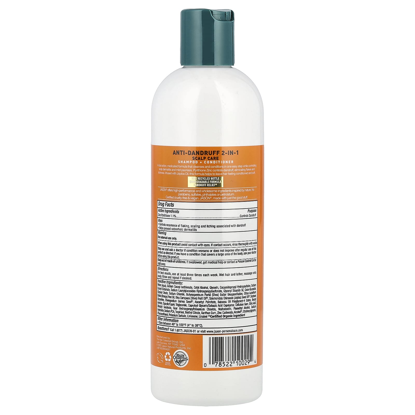 Кондиционер Jason Natural Anti-Dandruff Scalp Care 2 In 1 Shampoo , 355 мл — фото 2