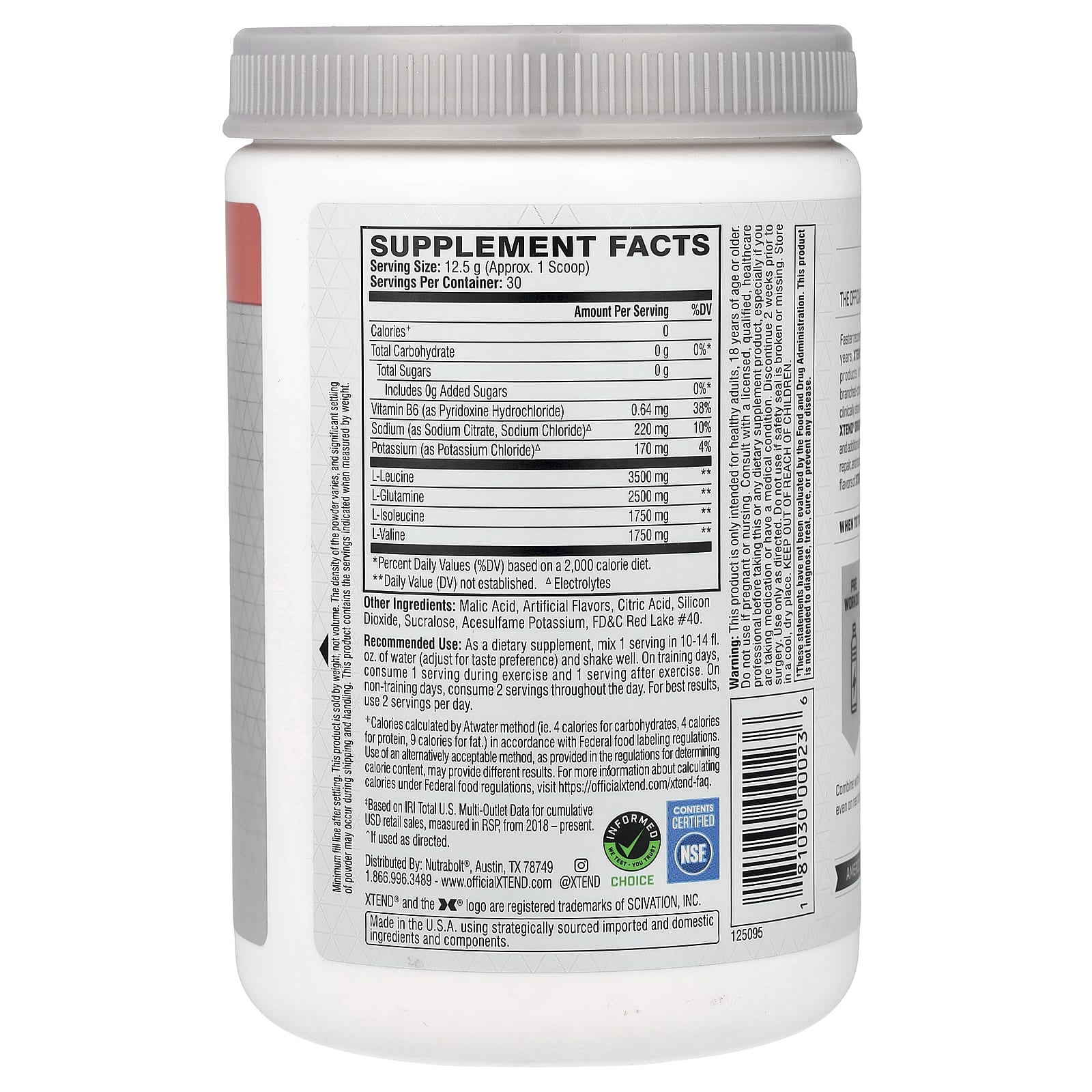 BCAA XTEND Watermelon Explosion, 7 г, 375 г