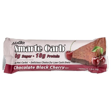 Протеиновый батончик NuGo Nutrition Smarte Carb® Chocolate Black Cherry, 50 г, 12 шт.