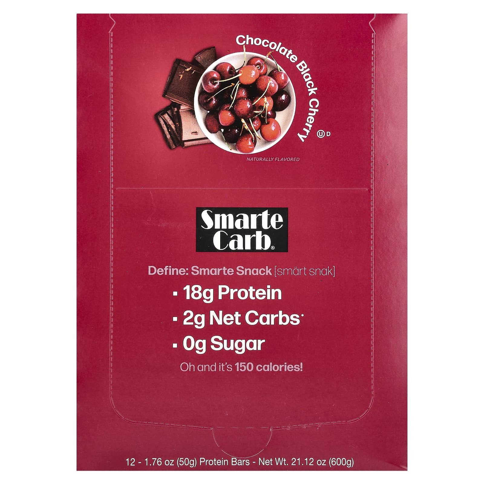 Протеиновый батончик NuGo Nutrition Smarte Carb® Chocolate Black Cherry, 50 г, 12 шт. — фото 2