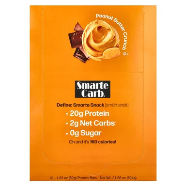 Фото товара: Батончик NuGo Nutrition Smarte Carb® Protein Bar Crunch, 52 г, 12 шт., батончик