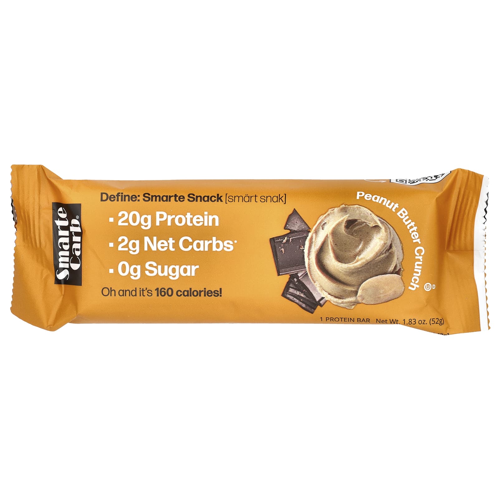 Арахисовая паста NuGo Nutrition Smarte Carb® Protein Bar Crunch, 52 г, 12 шт., батончик — фото 3