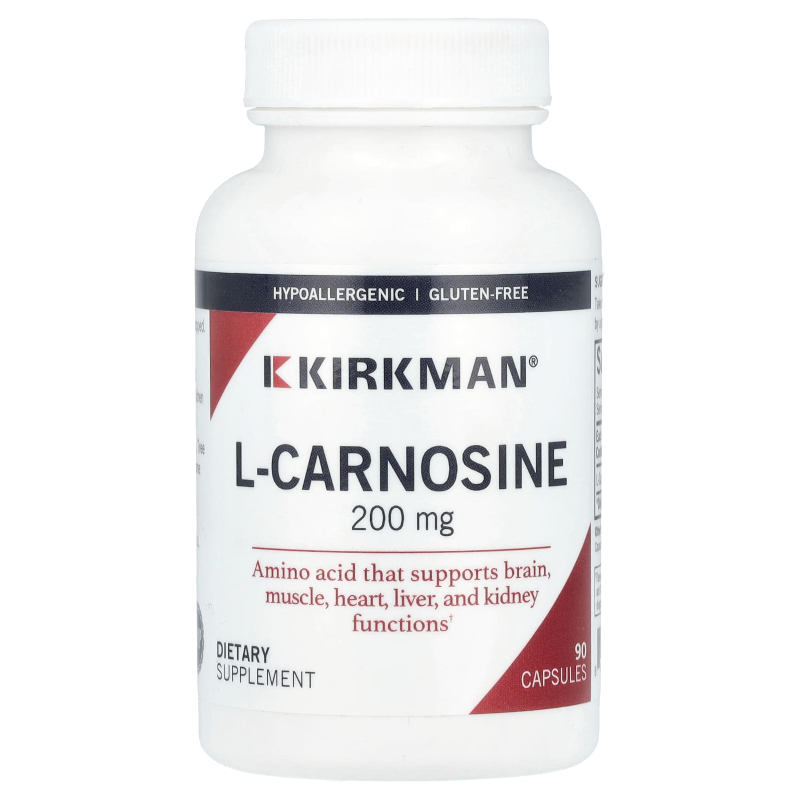 L-карнозин Kirkman Labs L-Carnosine, 200 мг, 90 капсул