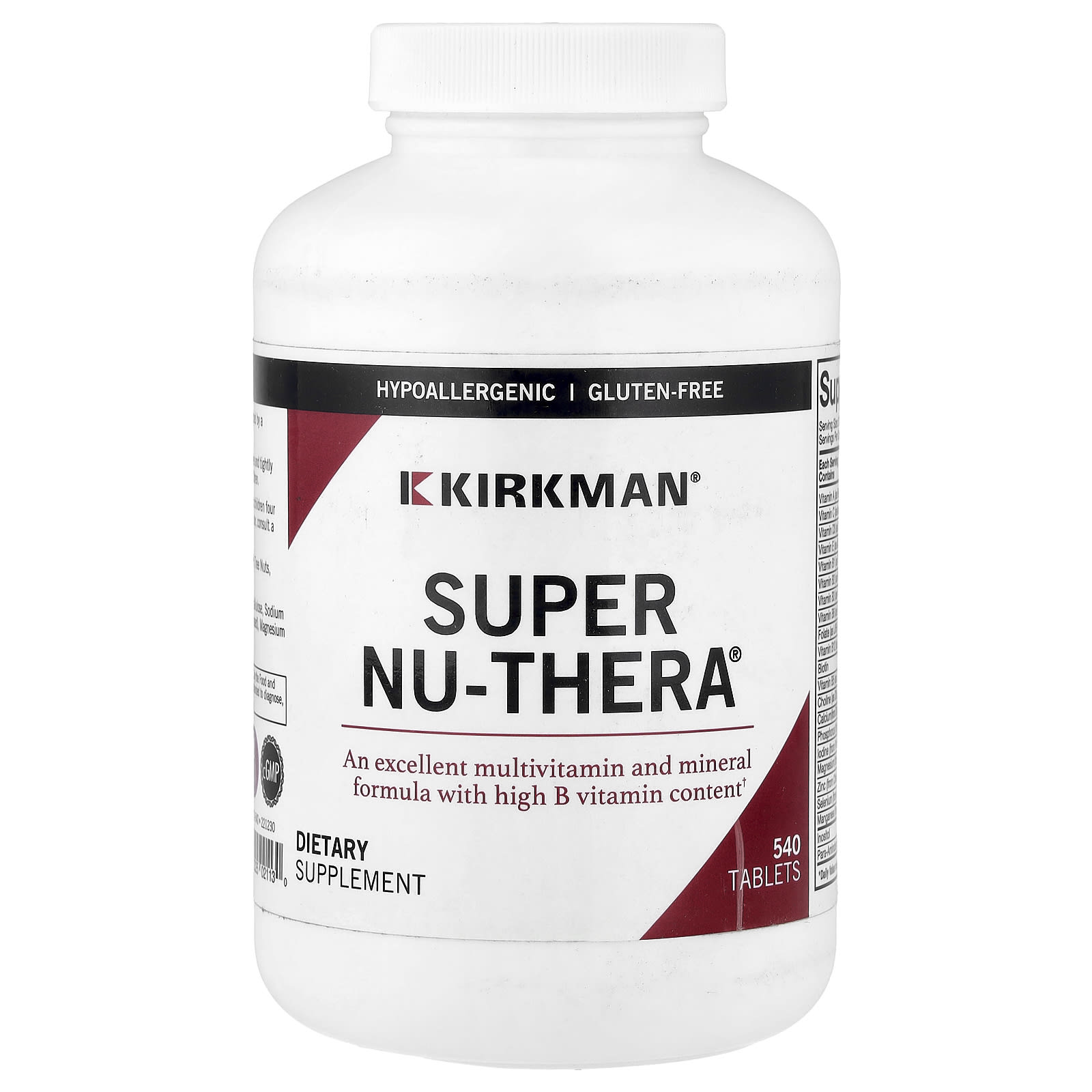 Супер Nu-Thera® Kirkman Labs, 540 таблеток