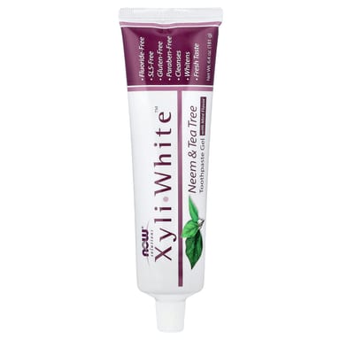 Зубная паста NOW Foods Solutions XyliWhite™ Gel Neem & Tea Tree, оттенок Mint, 181 г, гель