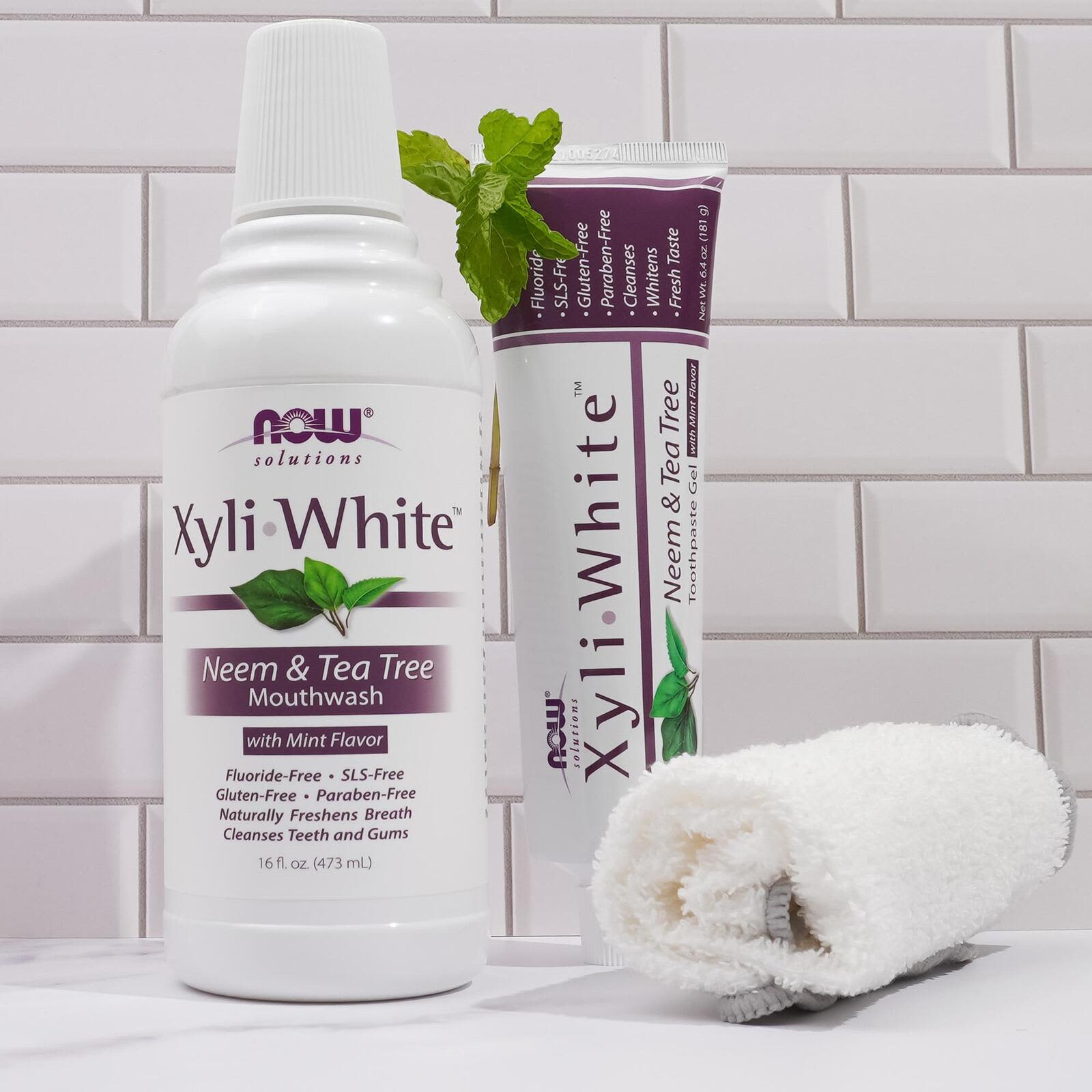 Зубная паста NOW Foods Solutions XyliWhite™ Gel Neem & Tea Tree, оттенок Mint, 181 г, гель — фото 6