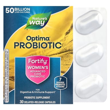 Пробиотик Nature's Way Optima® Fortify® Women's Advanced Care 30 Delayed Release Capsules, оттенок 50 Billion, капсулы