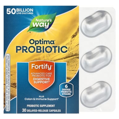 Пробиотик Nature's Way Optima® Fortify® 30 Delayed-Release Capsules, капсулы