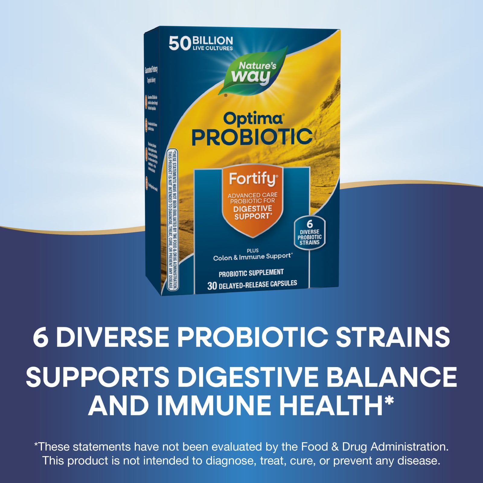 Пробиотик Nature's Way Optima® Fortify® 30 Delayed-Release Capsules, капсулы — фото 5