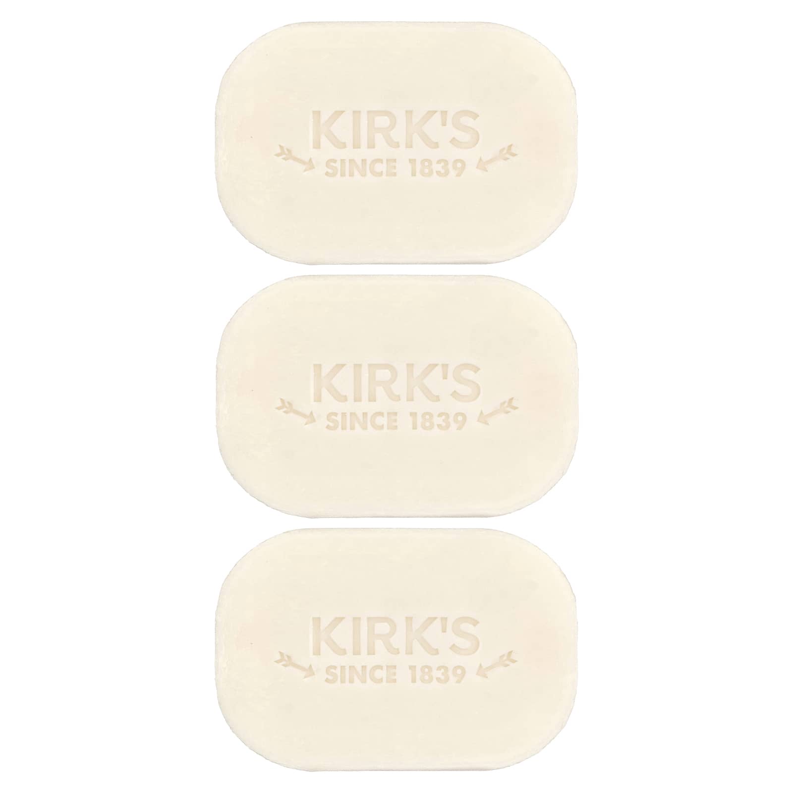 Кокосовое масло Kirk's 100% Premium Castile Bar Soap, 113 г, 3 шт., батончик — фото 3