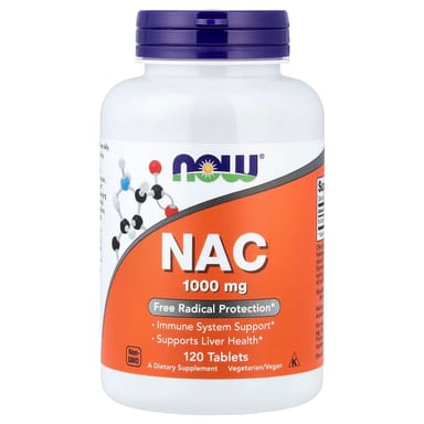NAC NOW Foods, 1000 мг, 120 таблеток