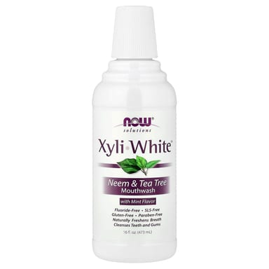Ополаскиватель для полости рта NOW Foods Solutions XyliWhite™ Neem & Tea Tree with Mint, 473 мл