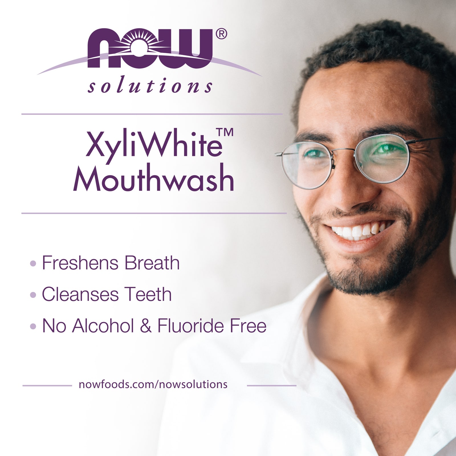 Ополаскиватель для полости рта NOW Foods Solutions XyliWhite™ Neem & Tea Tree with Mint, 473 мл — фото 3
