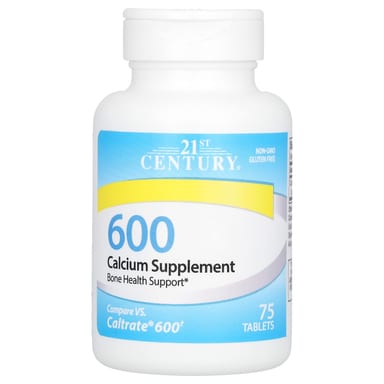 Добавка 21st Century Calcium 600, 600 мг, 75 таблеток