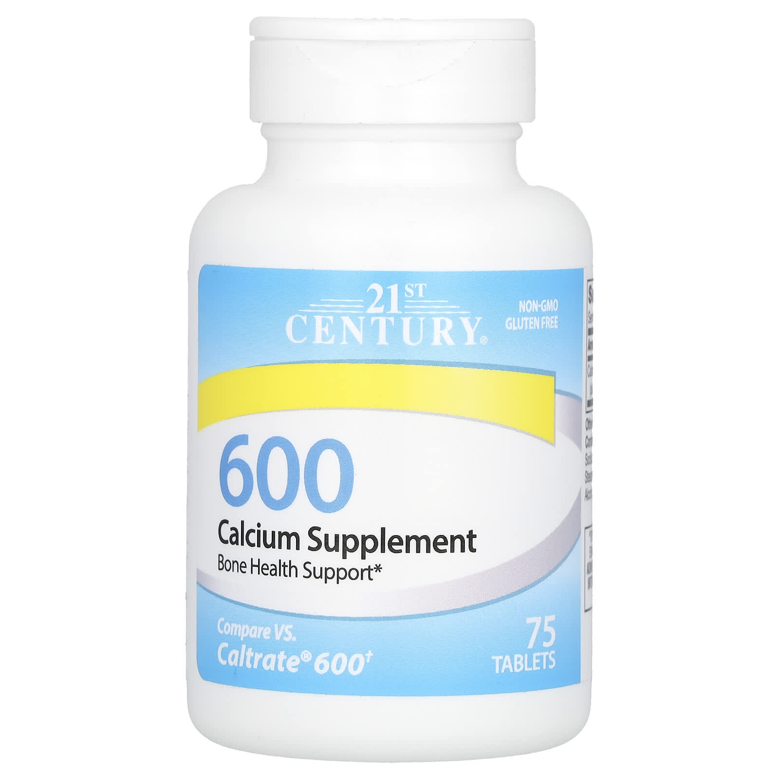 Добавка 21st Century Calcium 600, 600 мг, 75 таблеток