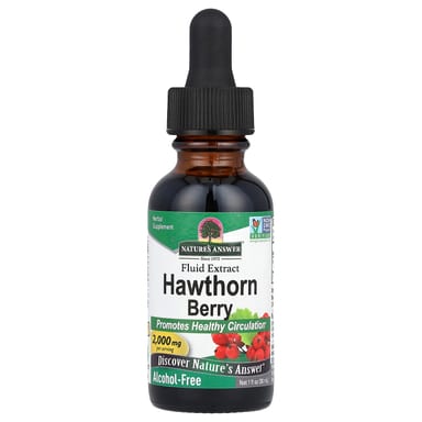 Ягоды боярышника Nature's Answer Fluid Extract, вкус Hawthorn Berry, 2000 мг, 30 мл