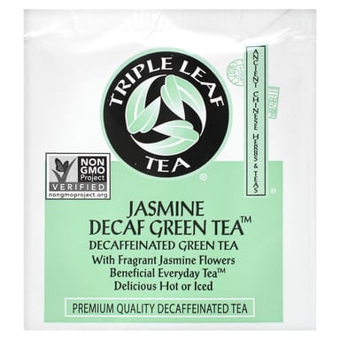 Чай Triple Leaf Tea Jasmine Decaf Green, оттенок 20 Tea Bags, 38 г, чайные пакетики