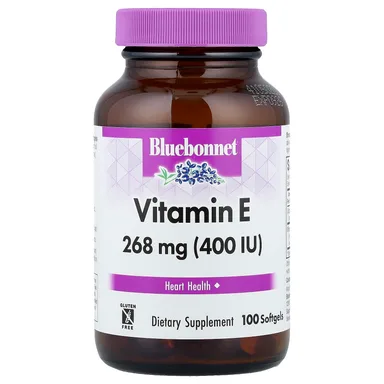 Фото товара: Витамин E Bluebonnet Nutrition, 400 МЕ, 268 мг, 100 мягких капсул
