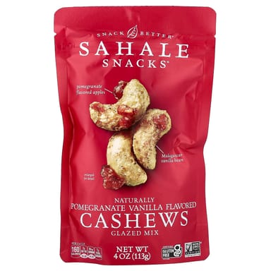 Гранат Sahale Snacks Glazed Mix, вкус Pomegranate Vanilla Cashews, 113 г