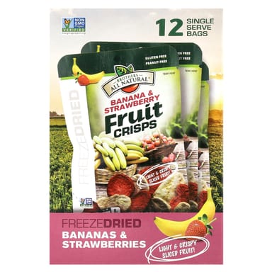 Фрукты в Crisps Brothers-All-Natural, 12 порционных пакетов по 12 г