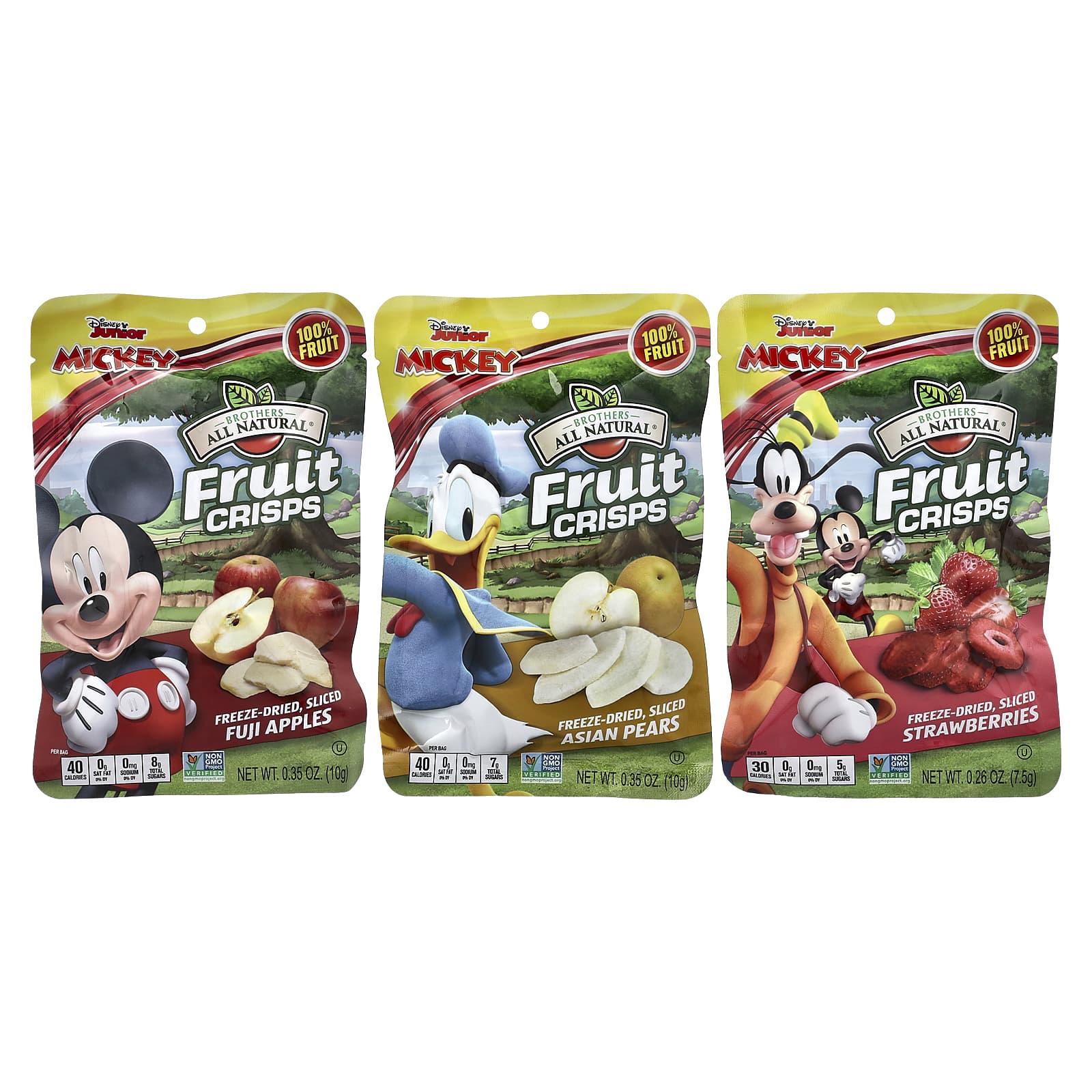 Фрукты в Crisps Brothers-All-Natural, 12 порционных пакетов, 113 г — фото 3