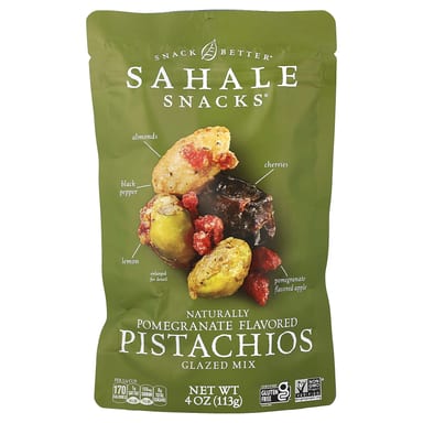 Гранат Sahale Snacks Glazed Mix, вкус Natural Pomegranate Pistachios, 113 г
