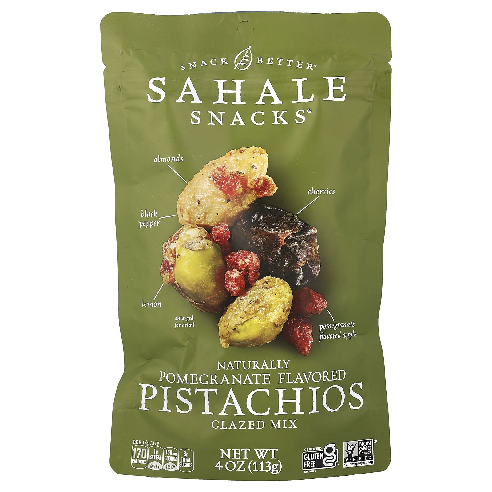 Гранат Sahale Snacks Glazed Mix, вкус Natural Pomegranate Pistachios, 113 г