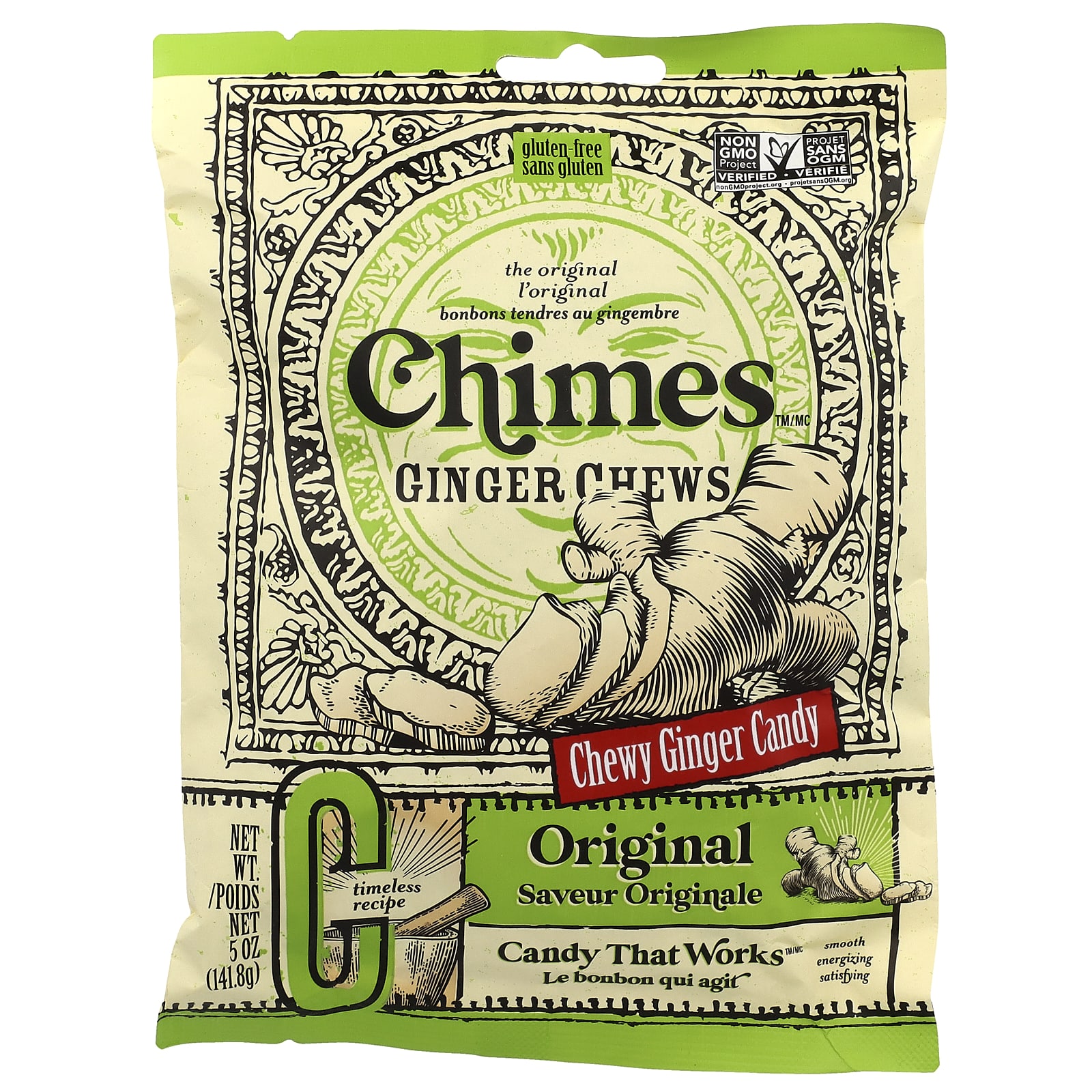 Имбирь Chimes Chews Original, 141.8 г, жевательные добавки