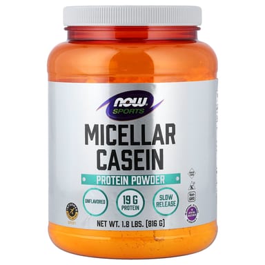 Казеиновый протеин NOW Foods Sports Micellar Powder, оттенок Unflavored, 816 г, порошок