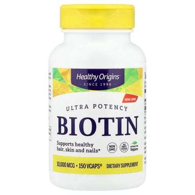 Биотин Healthy Origins, оттенок 150 Vcaps®, 10000 мкг