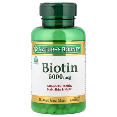 Биотин Nature's Bounty 150 Rapid Release, 5000 мкг, мягкие капсулы