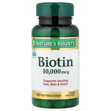 Биотин Nature's Bounty 120 Rapid Release, 10000 мкг, мягкие капсулы