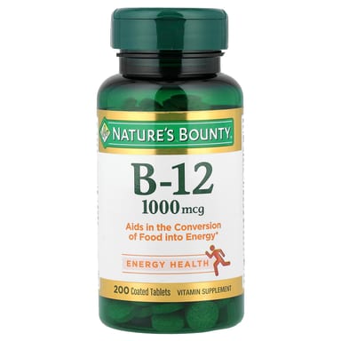 B-12 Nature's Bounty, 1,000 мкг, 200 покрытых таблеток