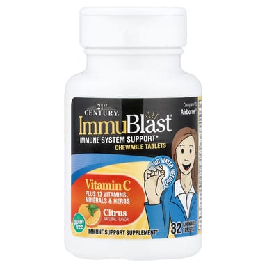 Витамин C 21st Century ImmuBlast®, цитрусовый вкус, 32 жевательные таблетки