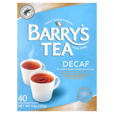 Чай Barry's Tea Decaf Blend, 40 чайных пакетиков, 125 г, чайные пакетики