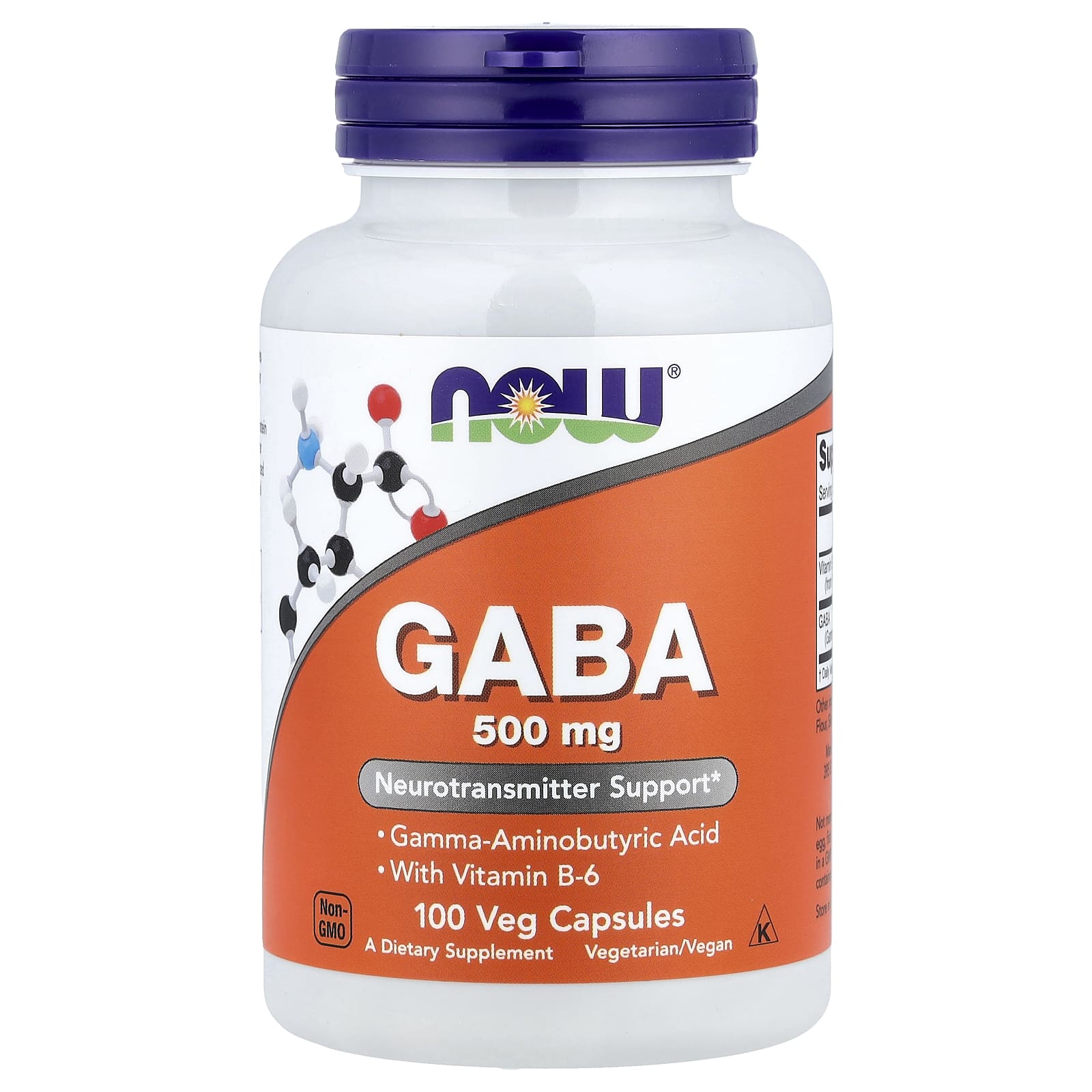 ГАМК NOW Foods, 100 растительных капсул