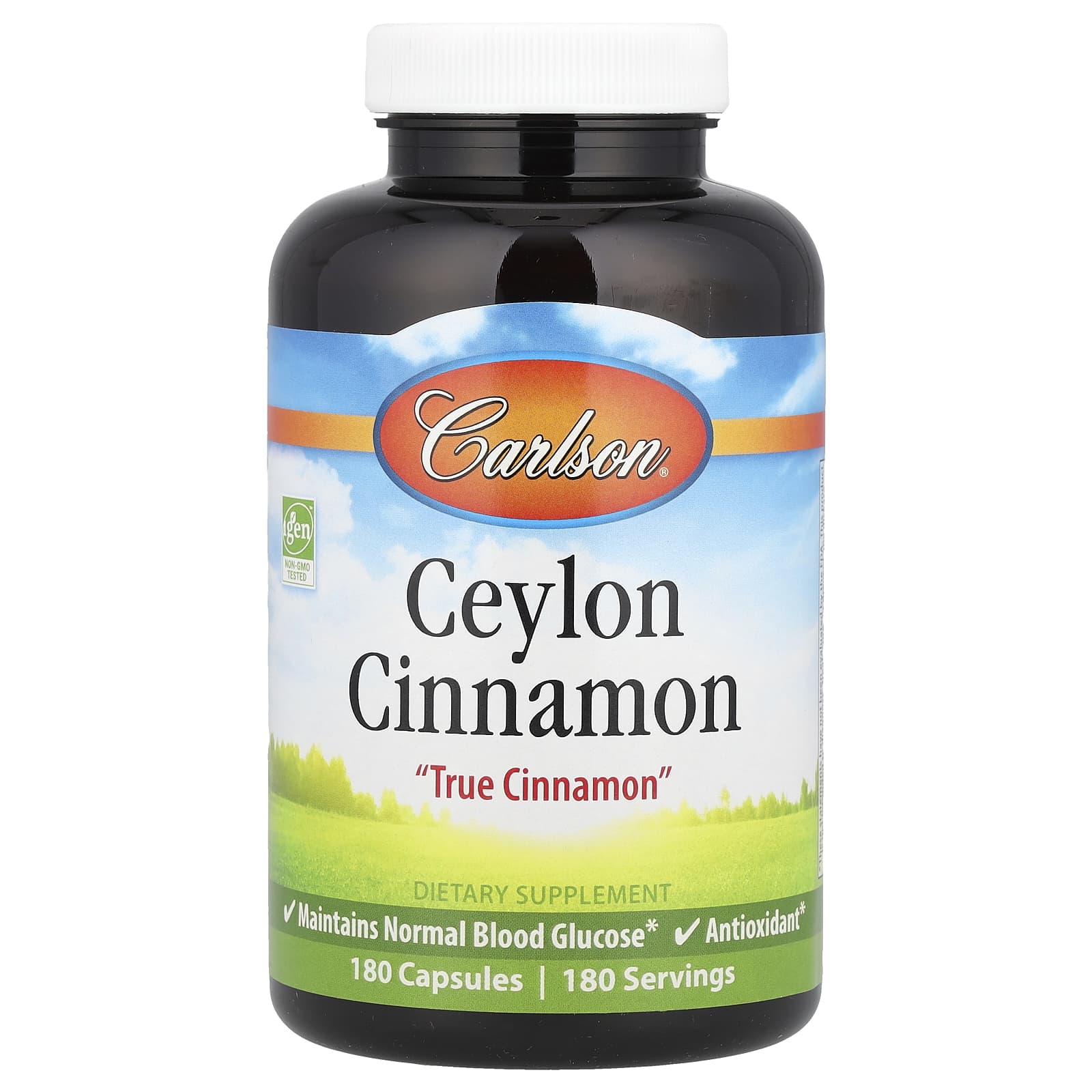 Корица Carlson, вкус Ceylon Cinnamon, 500 мг, 180 капсул