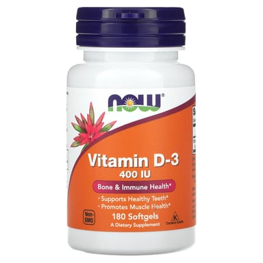 Витамин D3 NOW Foods, 3400 МЕ, 180 мягких капсул