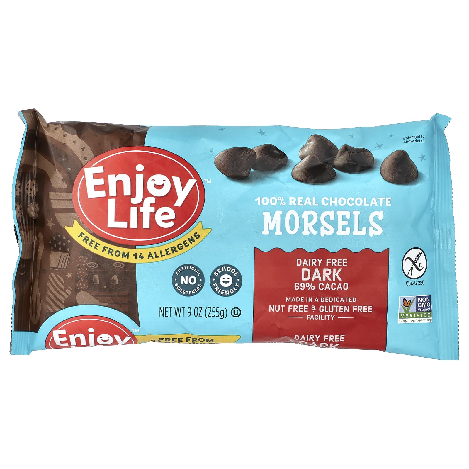 Темный шоколад Enjoy Life Foods Morsels 69% Cacao, 255 г