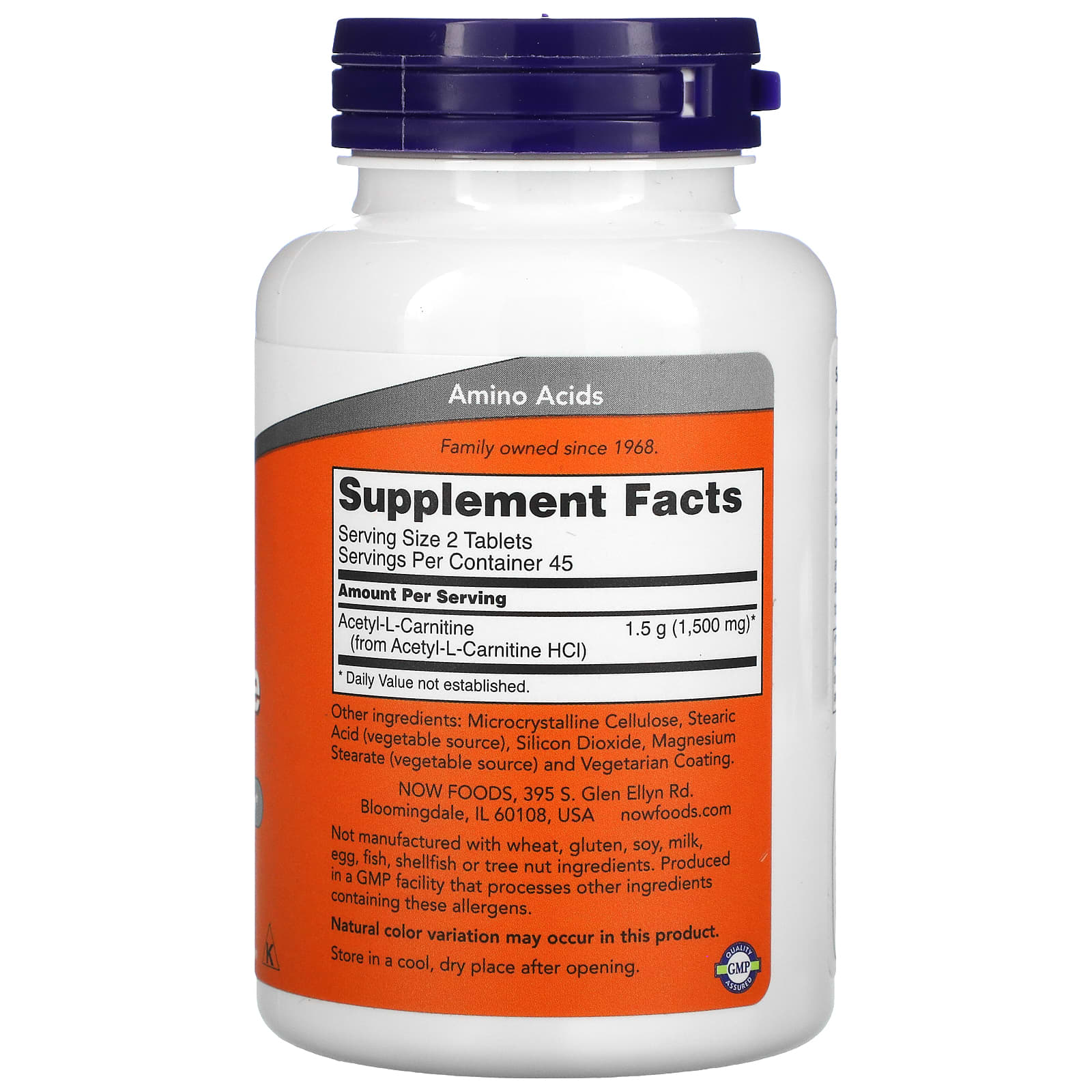 Ацетил-L-карнитин NOW Foods Acetyl-L Carnitine, 750 мг, 90 таблеток — фото 2