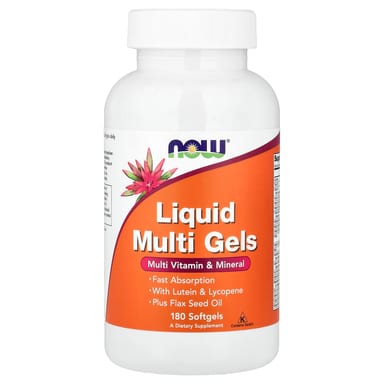 Мультивитамины Liquid Multi Gels NOW Foods, 180 мягких капсул