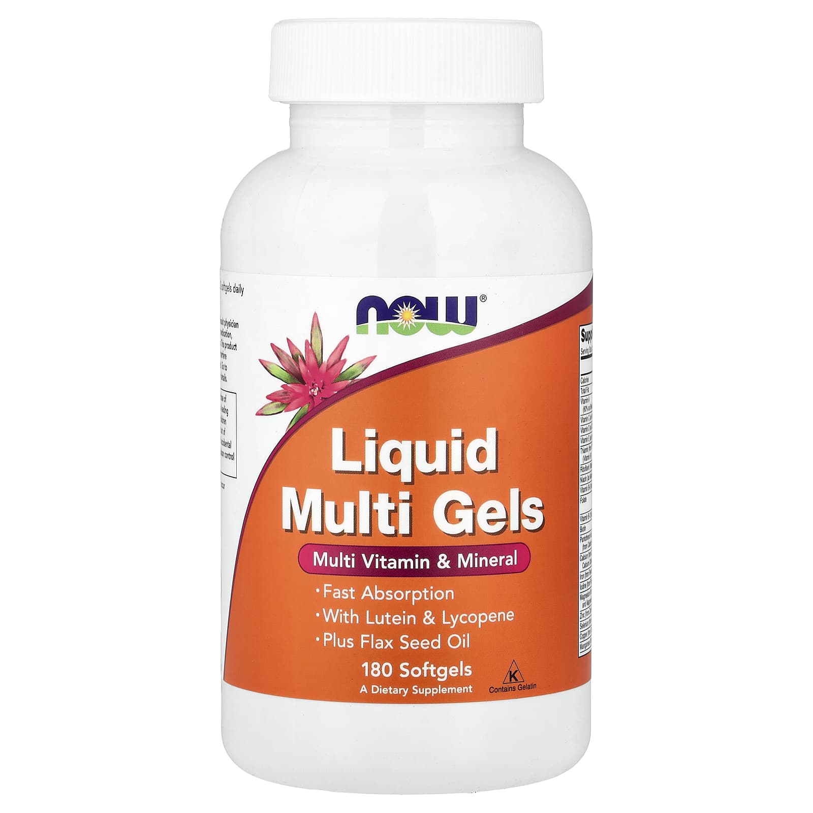 Мультивитамины Liquid Multi Gels NOW Foods, 180 мягких капсул