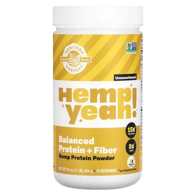 Протеиновый порошок Manitoba Harvest Organic Hemp Yeah! Balanced Protein Fiber Hemp Unsweetened, 454 г