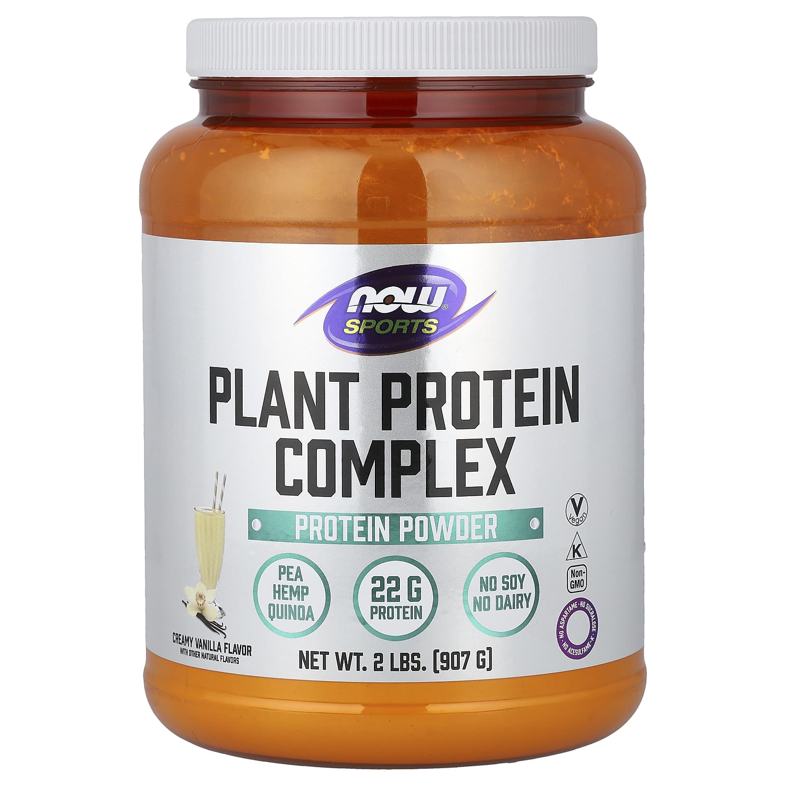 Растительный протеин NOW Foods Sports Complex Creamy Vanilla, 907 г