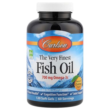 Рыбий жир Carlson The Very Finest, вкус Natural Orange, 120 мягких капсул