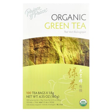 Зеленый чай Prince of Peace Organic 100 Tea Bags, 180 г, чайные пакетики