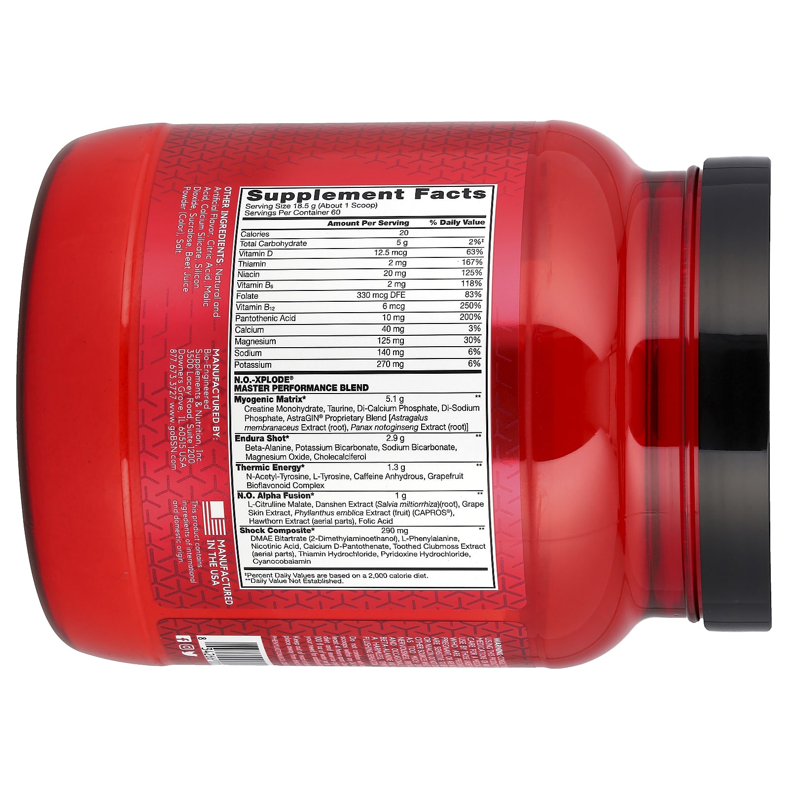 Предтренировочный комплекс BSN N.O.-XPLODE® Legendary Pre-Workout, оттенок Watermelon, 1.11 кг — фото 2
